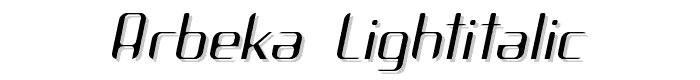 Arbeka  LightItalic font